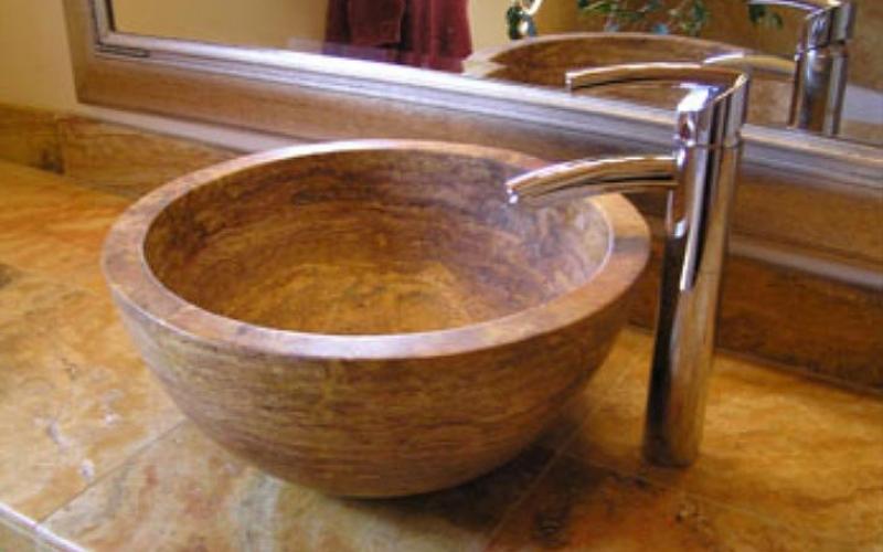 Bath wash in Travertine