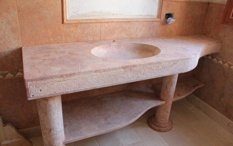 Bathroom Travertine red